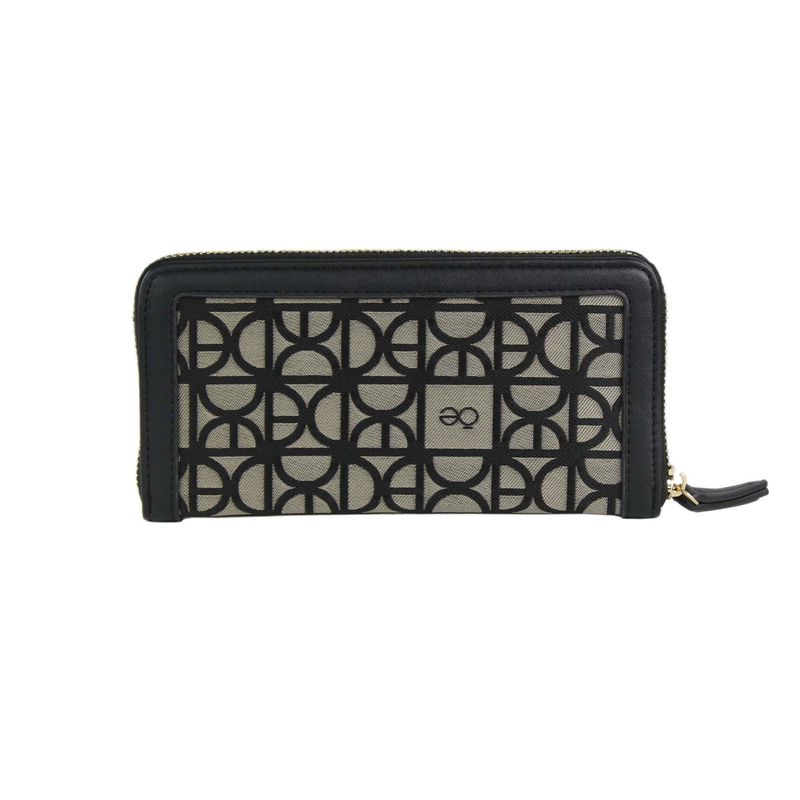 Cartera-Cierre-Sencillo-con-Trama-Iconica-en-Color-Negro-|-Cloe