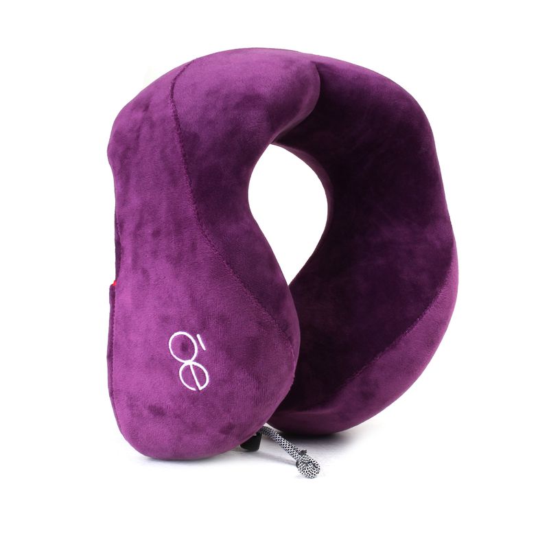 GENERICO Cojín Cuello Almohada Cervical Viaje Auto Avión Morado Claro