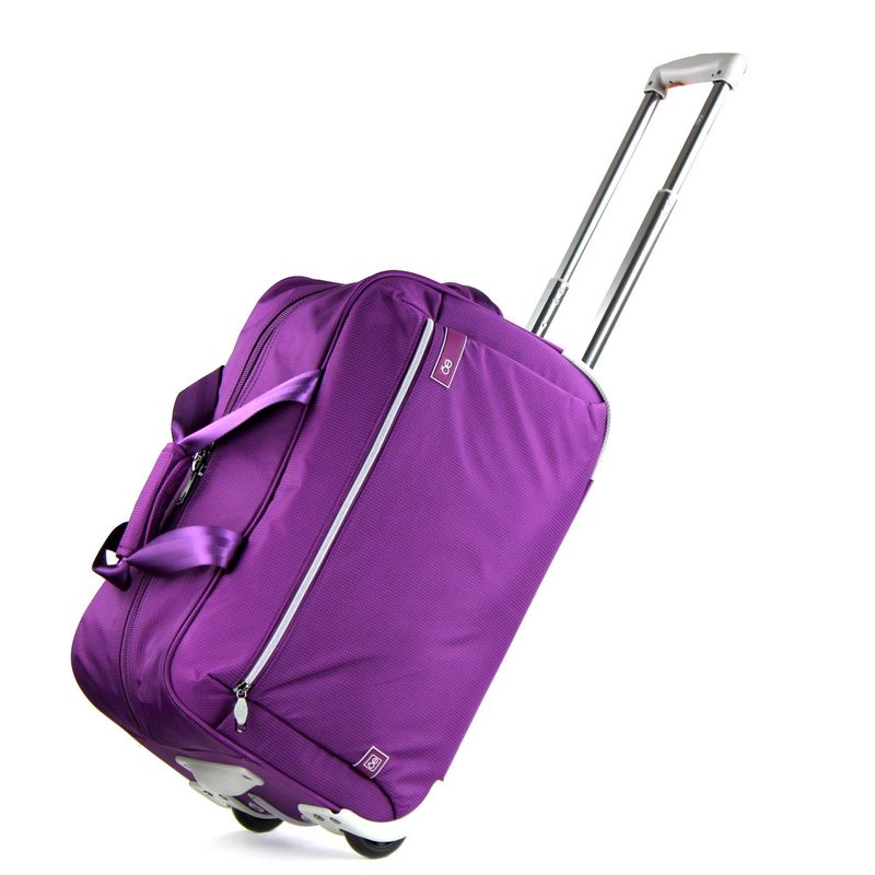Bolsas de fin de semana para mujer, bolsa de viaje suave con ruedas, bolsa  de viaje impermeable con ruedas, equipaje de mano con ruedas (color morado