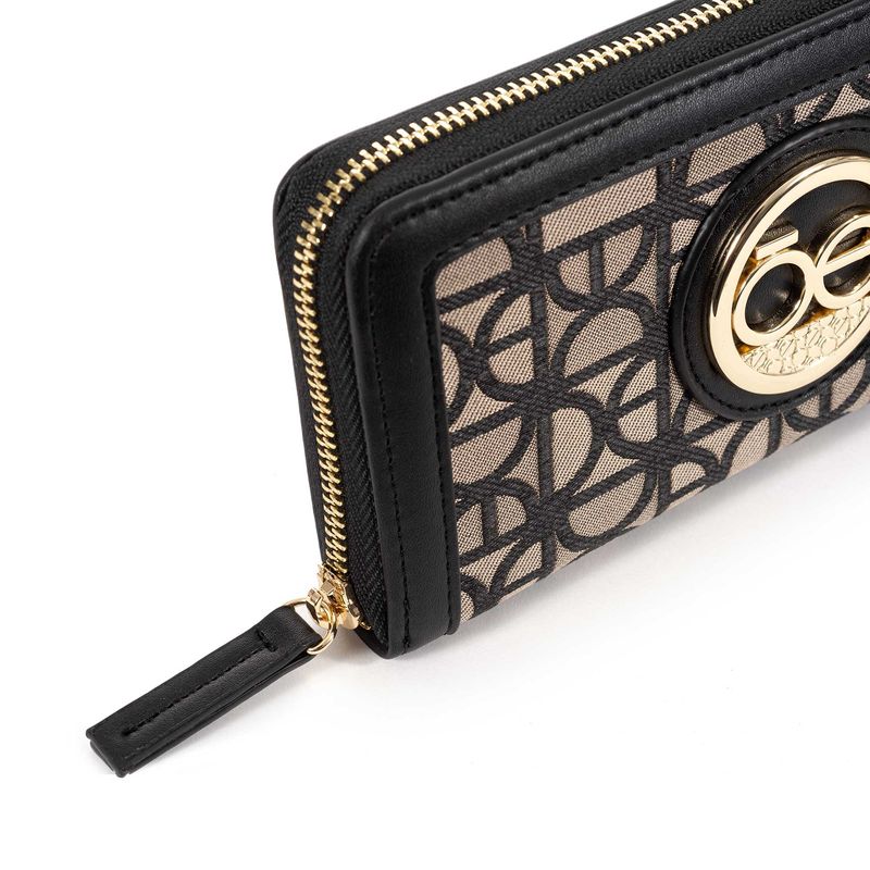 Cartera-Cierre-Sencillo-con-Trama-Iconica-en-Color-Negro-|-Cloe