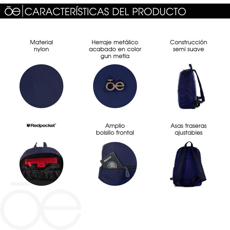Mochila-Porta-Laptop-13--de-Nylon-en-Color-Marino-|-Cloe