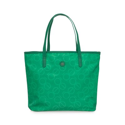 Bolsa Tote Nylon Estampado Monograma color Verde