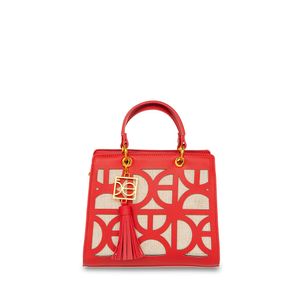 Bolsa Satchel Chica Tassel Decorativo color Rojo
