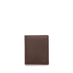 Cartera Chica Flap Piel Genuina color Café