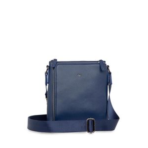 Bolsa Mensajera Piel Genuina Porta Tablet 11 plg  color Azul Marino