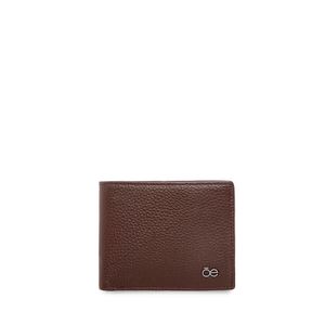 Cartera Flap Chica Piel Genuina con Accesorios color Café