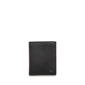 Cartera Chica Flap Piel Genuina color Negro