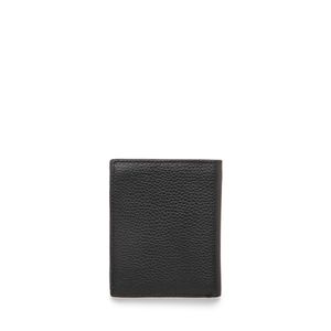 Cartera Chica Flap Piel Genuina color Negro