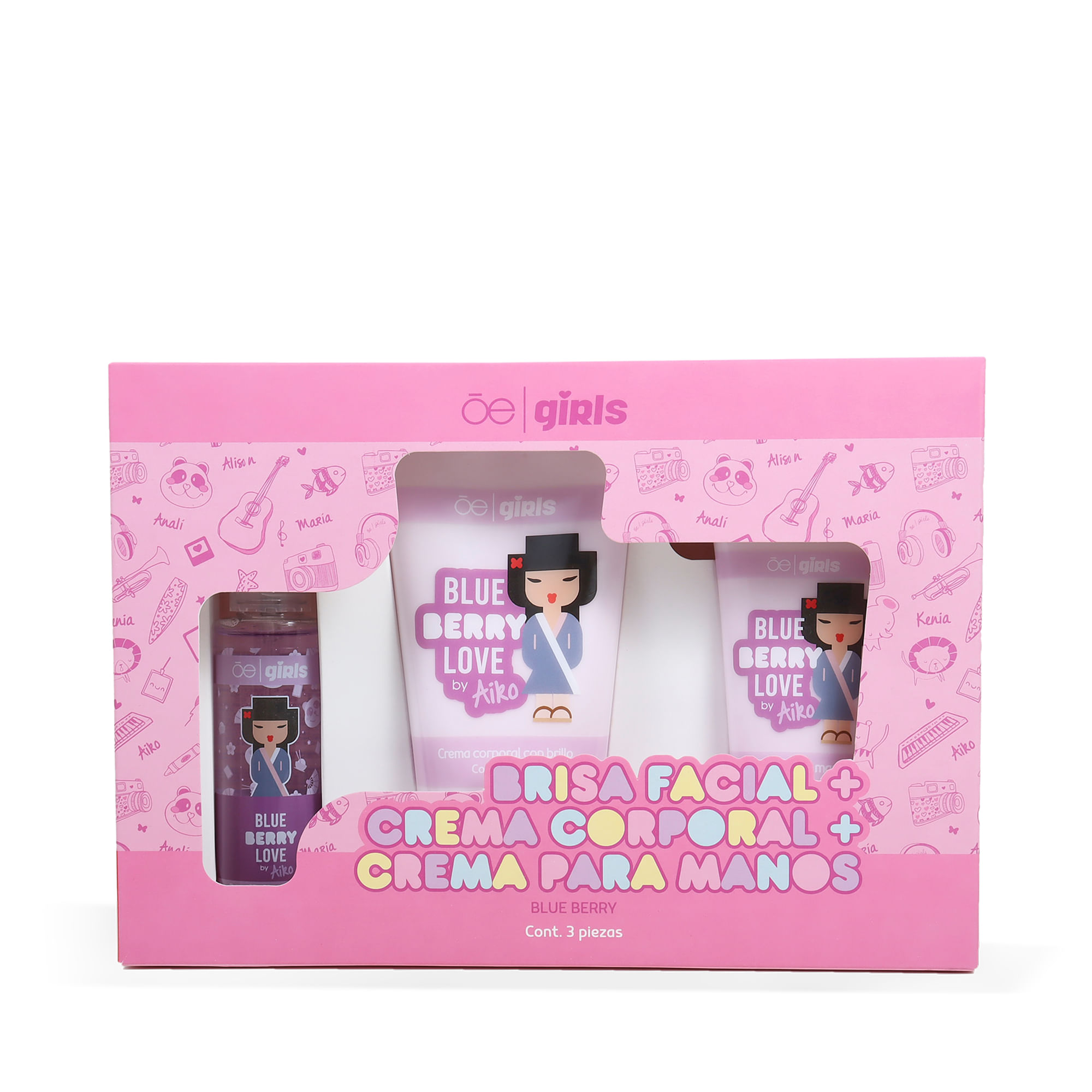 Set De Cuidado Personal 3 en 1 Aiko Aroma Moras En Color Set Crema set-de-cuidado-personal-3-en-1-aiko-aroma-moras-en-color-set-crema
