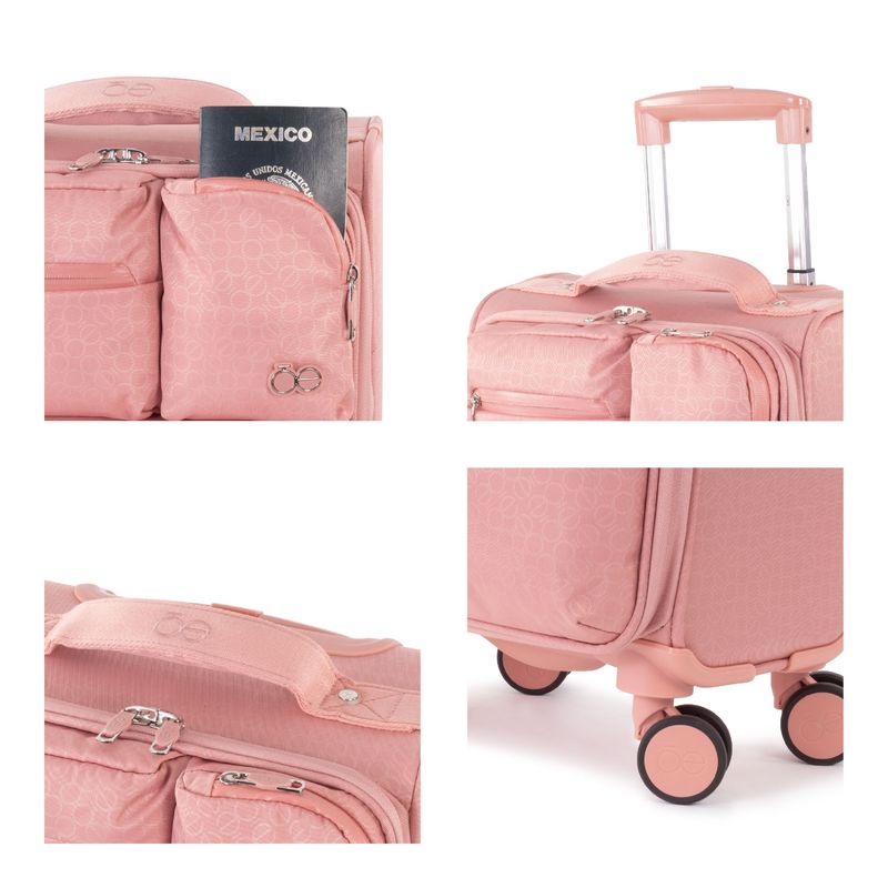 -Maleta-Chica--16----de-Cabina-Material-Textil-color-Rosa--en-Color-Rosa-|-Cloe