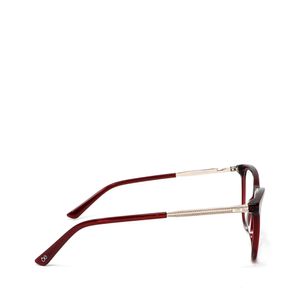 Lente Oftálmico con Clip On Solar en Forma Pantos con Armazón de Acetato color Rojo