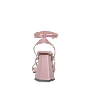 Sandalia Tacón Hexagonal color Nude