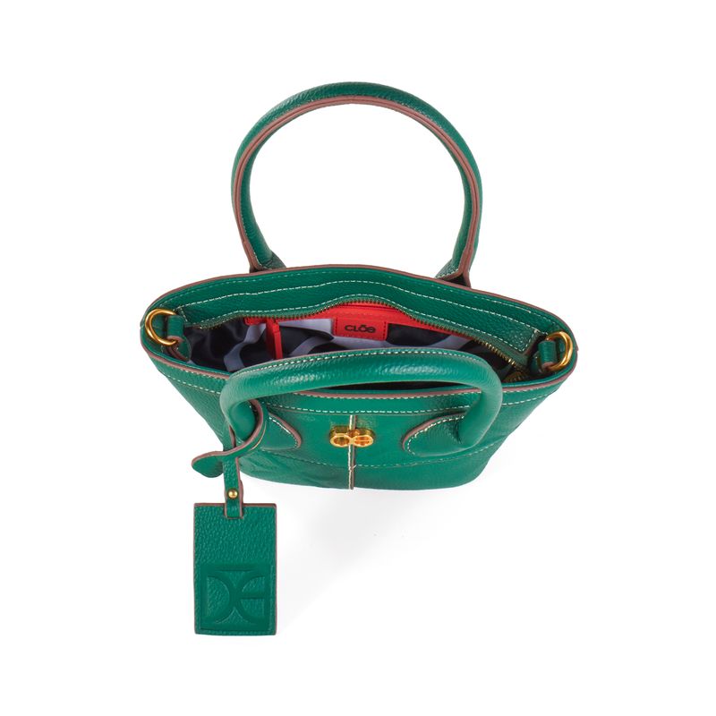 Bolsa Tote Mini Asas Intercambiables color Verde CLOE MX