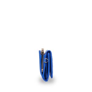 Cartera Mediana Flap 2 en 1 Charol color Azul Eléctrico