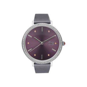 Reloj con Correa de Acero Inoxidable Tipo Mesh color Morado