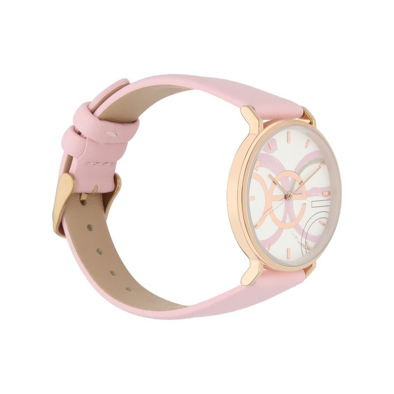 Reloj Atemporal Minimal con Correa de Piel color Rosa en color Analogos Cloe CLOE MX