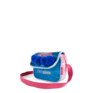Bolsa Crossbody Arcoíris para Niña Look en Gliter color Azul