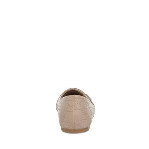 Flat Puntal Monograma Bordado color Beige