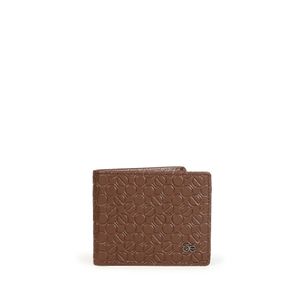Set de Cartera Tarjetero y Llavero para Hombre color Café