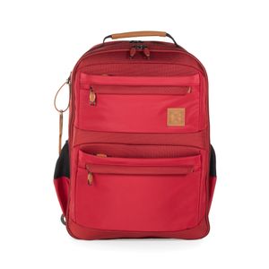 Mochila de Viaje Textil Porta Laptop 15 Plg color Rojo
