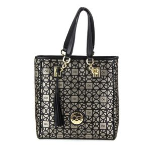 Bolsa Tote con Trama Icónica en color Negro