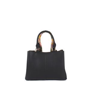 Bolsa Tote color Negro con Mascada