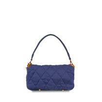Lady Bag Textil Acolchada A Rombos Color Azul Marino