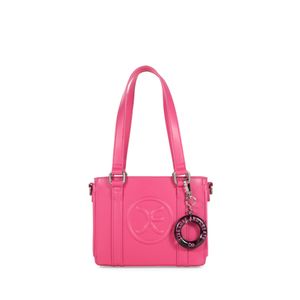 Bolsa Tote Mini con Charm color Rosa