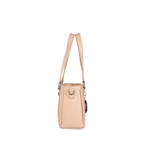 Bolsa Tote Mini con Charm color Nude