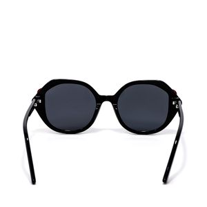 Lente Solar Forma Hexagonal con Armazón de Acetato color Negro