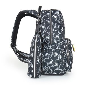 Pañalera Backpack Peanuts x Oe Textil color Negro