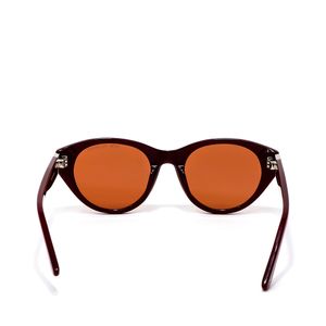 Lente Solar Forma Cat Eye con Armazón de Acetato color Tinto
