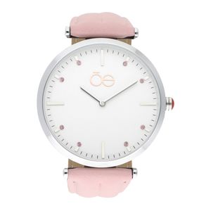 Reloj Análogo para Dama con Correa de Tacto Piel color Rosa
