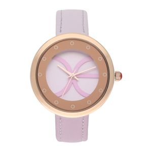 Reloj Análogo para Dama con Extensible Bitono de Tacto Piel color Rosa