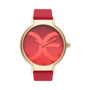 Reloj Análogo para Dama con Cristal de color Similar Al Extensible color Rojo
