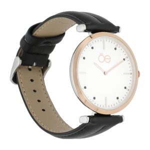 Reloj Análogo para Dama con Correa de Tacto Piel color Negro