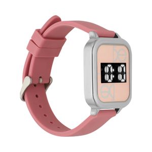 Reloj Digital para Dama con Extensible de Silicón color Rosa