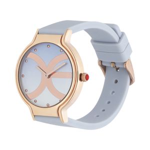 Reloj Análogo para Dama con Cristal de color Similar Al Extensible color Azul