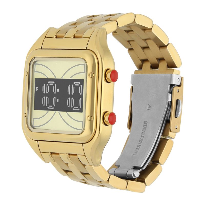 Reloj Digital para Dama con Caratula Cuadrada color Oro Talla Unico