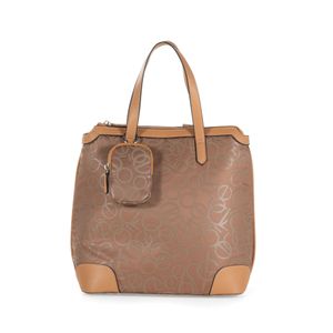 Mochila Grande Textil con Monedero color Camel