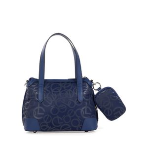 Bolsa Crossbody Chica Textil Con Monedero Color Azul Marino