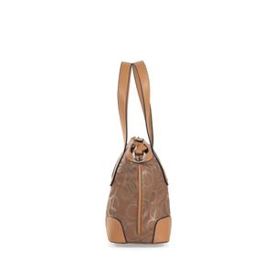 Bolsa Crossbody Chica Textil Con Monedero Color Camel