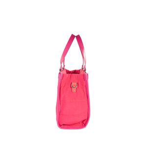 Bolsa Tote Mediana Textil Color Magenta