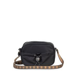 Bolsa Crossbody Chica Con Jareta Color Negro