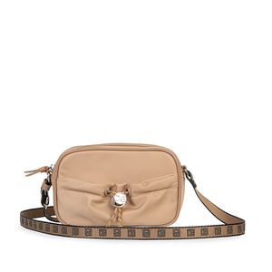 Bolsa Crossbody Chica Con Jareta Color Café