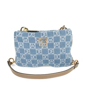 Bolsa Crossbody Chica Textil Color Azul