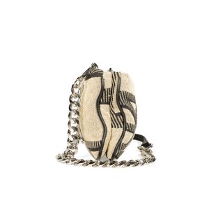 Bolsa Crossbody Chica Textil Color Beige