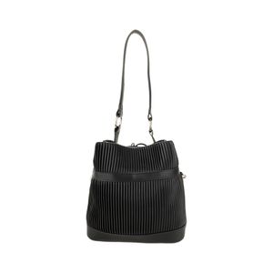 Bolsa Hobo Grande Diseño Plisado Color Negro