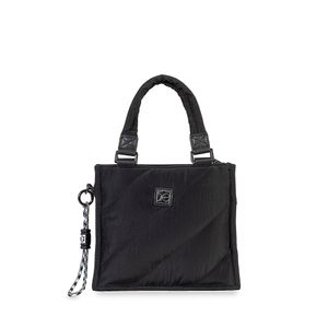 Bolsa Tote Chica Acolchada Color Negro