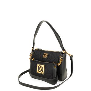 Bolsa Crossbody Mediana Triple Función Color Negro